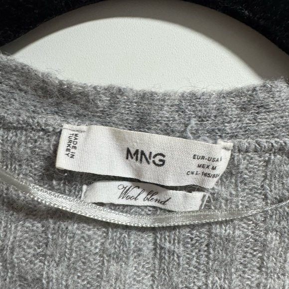 Mango Gray Ribbed Cardigan Sweater - Picture 3 of 4